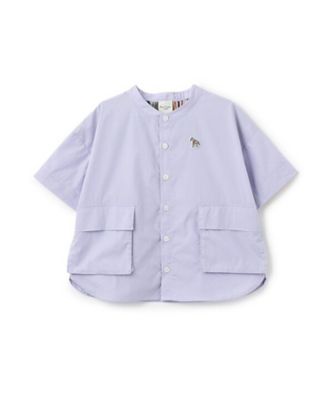 ビックポケットノーカラー半袖シャツ　４１５１２１４