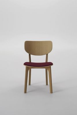 【受注商品】Ｒｏｕｎｄｉｓｈ　チェア（背板・張座）　ビーチ材ウレタン（ナチュラルホワイト）