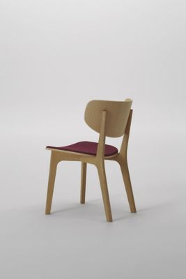 【受注商品】Ｒｏｕｎｄｉｓｈ　チェア（背板・張座）　ビーチ材ウレタン（ナチュラルホワイト）