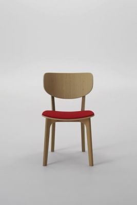 【受注商品】Ｒｏｕｎｄｉｓｈ　チェア（背板・張座）　ビーチ材ウレタン（ナチュラルホワイト）