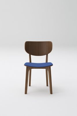【受注商品】Ｒｏｕｎｄｉｓｈ　チェア（背板・張座）　ビーチ材ウレタン（ナチュラルホワイト）