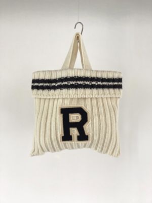 ＜R & D.M.Co-/OLDMAN’S TAILOR＞ニットバッグ　ＬＥＴＴＥＲＥＤ　ＫＮＩＴ　ＢＡＧ