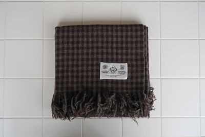 ＜R & D.M.Co-/OLDMAN’S TAILOR (Women)＞ブランケット　ＣＯＵＮＴＲＹ　ＣＨＥＣＫ　ＢＬＡＮＫＥＴ