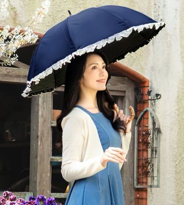 芦屋ロサブラン/アシヤロサブラン 日傘　シングルフリル　ショートサイズ　５０ｃｍ　２ｆ１