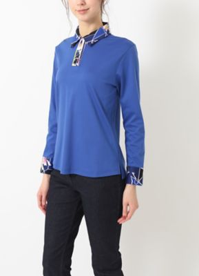 ＜LEONARD (Women)＞部分使いポロシャツ　Ｓ５２Ｆ３７２７１２