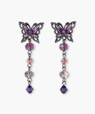＜ANNA SUI (Women)＞蝶モチーフ　２ＷＡＹピアス　ＳＡＭＡ１４２０　ＸＶ