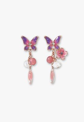 ＜ANNA SUI (Women)＞蝶　桜モチーフ　ピアス