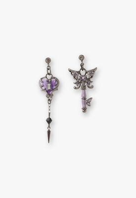 ＜ANNA SUI (Women)＞バタフライ鍵モチーフ　ピアス　