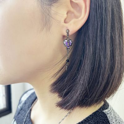 バタフライ鍵モチーフ ピアス SAMA1486 XV | ANNA SUI