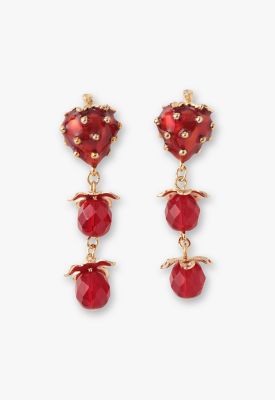 ＜ANNA SUI (Women)＞いちごモチーフ　スウィングピアス　ＳＡＭＡ１４８９　ＸＲ