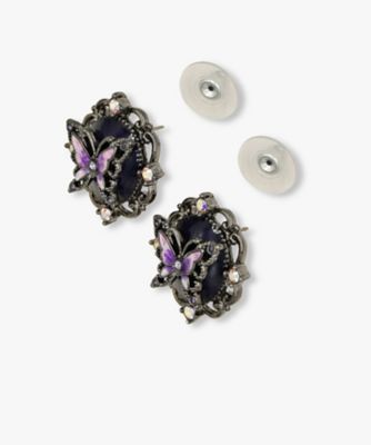 蝶モチーフ オーバルピアス SAMA1539 XV | ANNA SUI (Women