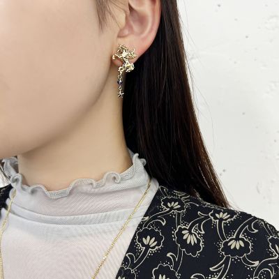 蝶　ユニコーンモチーフ　イヤリング　ＳＡＭＥ１４８１　ＸＸ