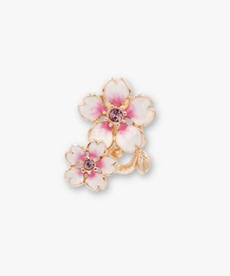 akemi様お取引中⭐2548⭐　❣️春夏アクセ❣️オリジナル✴一点物インド刺繍 桜モチーフ イヤリング SAME1516 XP | ANNA SUI (Women