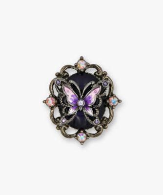 蝶モチーフ オーバルイヤリング SAME1539 XV | ANNA SUI
