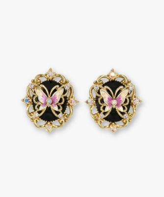 蝶モチーフ オーバルイヤリング SAME1539 XX | ANNA SUI