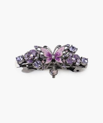 ＜ANNA SUI (Women)＞蝶・バラモチーフ　バレッタ　ＳＡＭＨ０３６１　ＸＶ