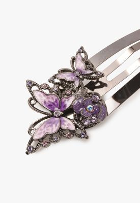 蝶　薔薇モチーフ　ヘアクリップ　ＳＡＭＨ０３６５　ＸＶ