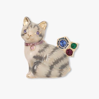 ☆希少 ラリック キャットブローチ ブロンズ 猫モチーフ - アクセサリー