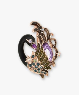 美品♡ANNA SUI✨アナスイ　カットガラス　幸運の象徴　月ブローチ 美品♡ANNA SUI✨アナスイ カットガラス 幸運の象徴 月ブローチ