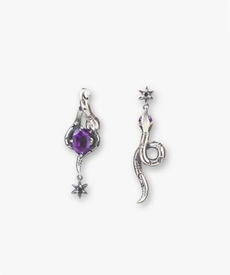 ＜ANNA SUI (Women)＞シルバー　スネークモチーフピアス　ＳＡＵＡ０２３５　ＡＭ