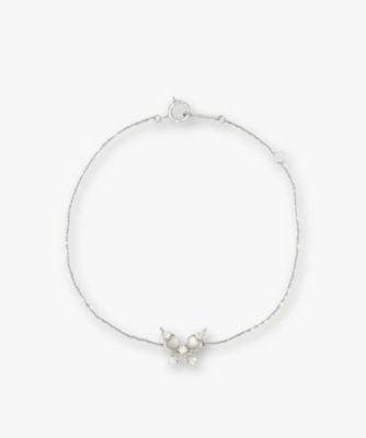 ＜ANNA SUI (Women)＞シェル蝶モチーフ　シルバーブレスレット　ＳＡＵＢ０１４０ＬＳＭＰ