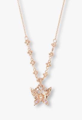 蝶　薔薇モチーフ　２点セットネックレス　ＳＡＸＮ０４９３３３ＸＰ