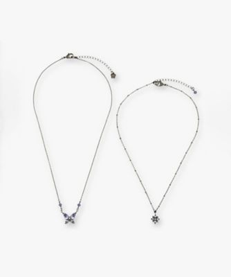 ＜ANNA SUI (Women)＞蝶・星モチーフ　２点セットネックレス　ＳＡＸＮ０４９６３７ＸＶ