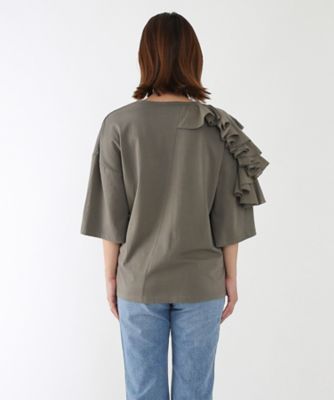 ワンサイドショルダー×フロントフリルトップス SEN0835