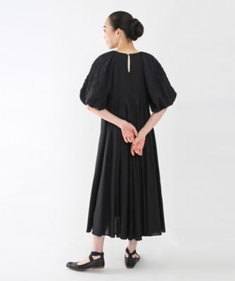 パフスリーブエンブロイダリーフレアワンピース SEN0214