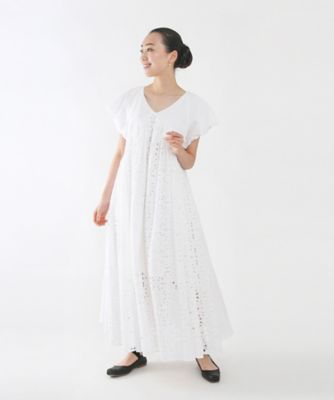＜AAYUSHI (Women)＞カットワークレースフレアマキシワンピース　ＳＦＮ０２７８