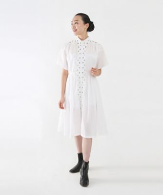 ＜AAYUSHI (Women)＞ハーフスリーブウェーブレースワンピース　ＳＦＮ０２８０