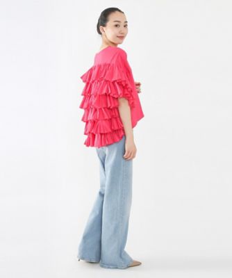 AAYUSHI (Women)/アユーシ バックティアードフリルデザイントップス　ＳＦＮ０８３０