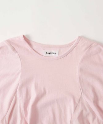 AAYUSHI アユーシ ペプラムラッフルTシャツ ピンク ペプラムラッフルTシャツ SGN0921 | AAYUSHI (Women)/アユーシ