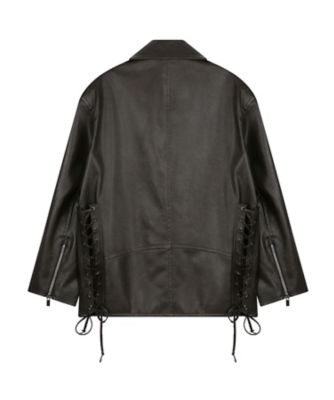 ブルゾン　ＫＮＯＴＴＥＤ　ＦＡＵＸ　ＬＥＡＴＨＥＲ　ＪＡＣＫＥＴ　２５Ｓー４ーＳＨ２Ｆ１ＷＯＴＴ０３Ｍ