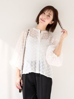 ST.ROONEY (Women)/セントルーニー ドビードットシアーブラウス　ＳＲ－２５５０３