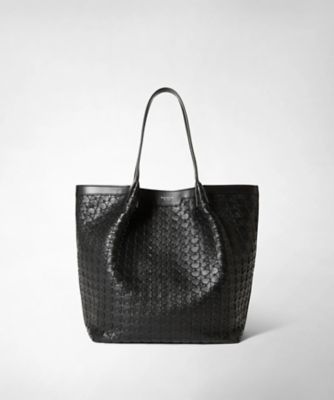 ＜SERAPIAN (Men)＞ＭＯＳＡＩＣＯレザー製　ＶＥＲＴＩＣＡＬ　ＳＥＣＲＥＴトートバッグ