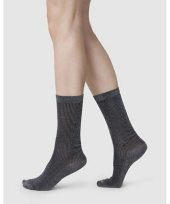 ＜SWEDISH STOCKINGS (Women)＞Ｍａｇｄａ　Ｓｈｉｍｍｅｒｙ　Ｓｏｃｋｓ　Ｂｌａｃｋ