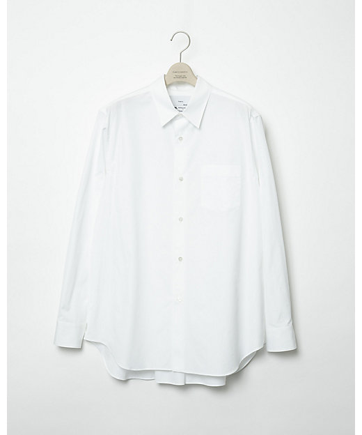  ガンリュウ カジュアルシャツ Watteau pleated cotton shirt 23W-15-Fu10-Sh-01 WHITE トップス