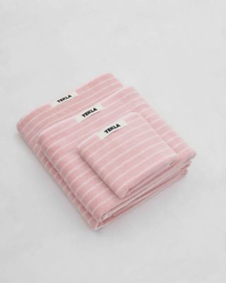 ウォッシュクロス　３０×３０ｃｍ　Ｓｈａｄｅｄ　Ｐｉｎｋ　Ｓｔｒｉｐｅｓ