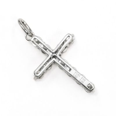 Symbol Cross 1ct White gold | YON (Women 