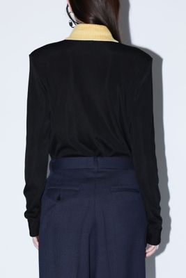 Ｇｌｏｓｓｙ　ｒｉｂ　ｐｏｌｏ　ｓｈｉｒｔ　ＴＡ２４２－ＪＫ０１６