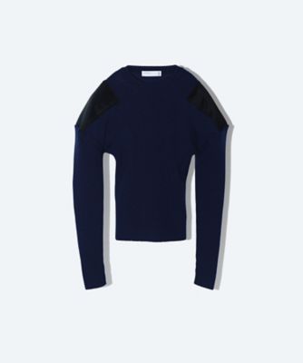Wool shoulder knit pullover