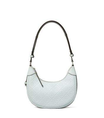＜TORY BURCH＞Ｔモノグラム　レザー　クレッセントバッグ　１５８５１４