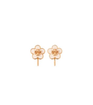 ＜TORY BURCH＞キラ　エナメル　フラワー　クリップオンイヤリング