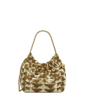 TORY BURCH/トリー バーチ フレミング スパンコール ミニドローストリングバッグ 162454