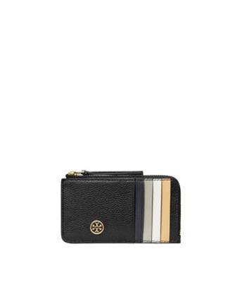 ＜TORY BURCH＞ロビンソン　ペブルド　トップジップ　カードケース　１６５００６