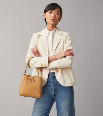 100 ％品質保証 TORY BURCH マックグロー スモール バケットバッグ