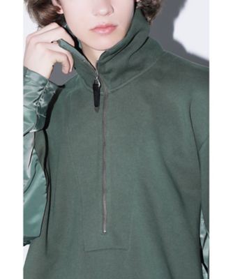 TOGA×PORTER】Half zip sweatshirt