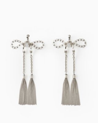 ＜tanaka daisuke (Women)＞【受注商品】ｃｒｙｓｔａｌ　ｒｉｂｂｏｎ　ｃｈａｉｎ　ｅａｒｒｉｎｇｓ　Ｅ／ＴＤ－２４ＳＳ－ＡＣ１９