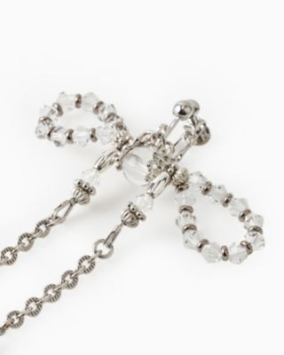 【受注商品】ｃｒｙｓｔａｌ　ｒｉｂｂｏｎ　ｃｈａｉｎ　ｅａｒｒｉｎｇｓ　Ｅ／ＴＤ－２４ＳＳ－ＡＣ１９